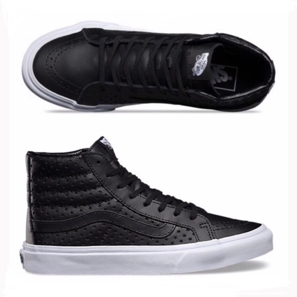 Vans SK8-Hi Slim Leather Star Sneakers - Picture 4 of 4